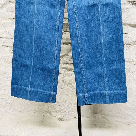 Vintage 1970s Levi’s Wide Leg Flare Bell Bottom Jeans Orange Tab 27x30 Movin' On - Picture 3 of 9